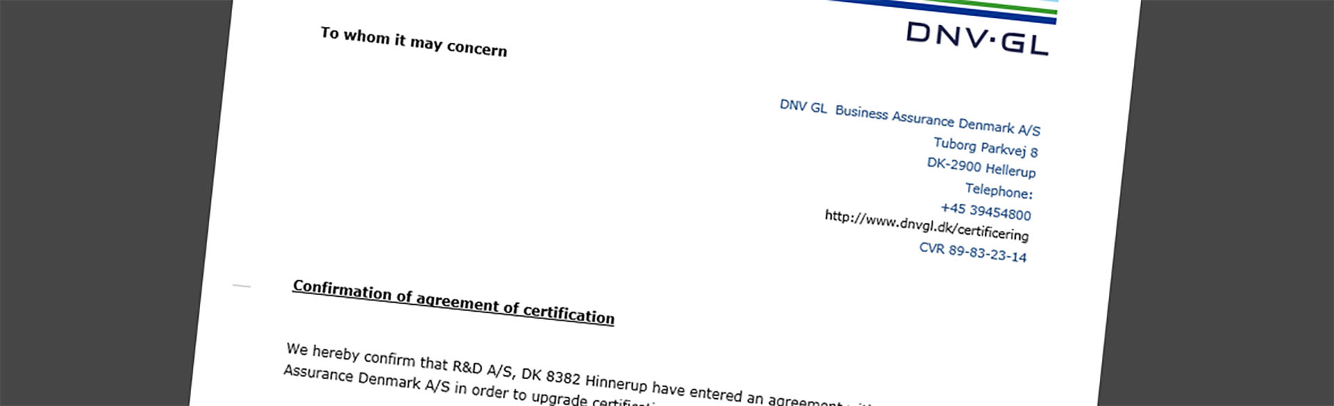 ISO certification